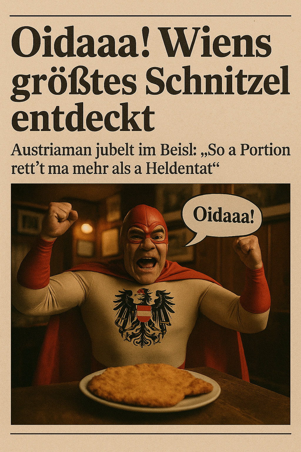 Austriaman und das Riesenschnitzel